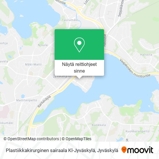 Plastiikkakirurginen sairaala Kl-Jyväskylä kartta
