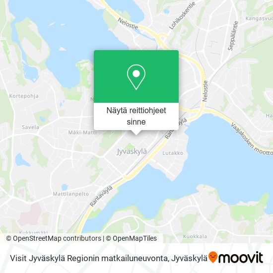 Visit Jyväskylä Regionin matkailuneuvonta kartta