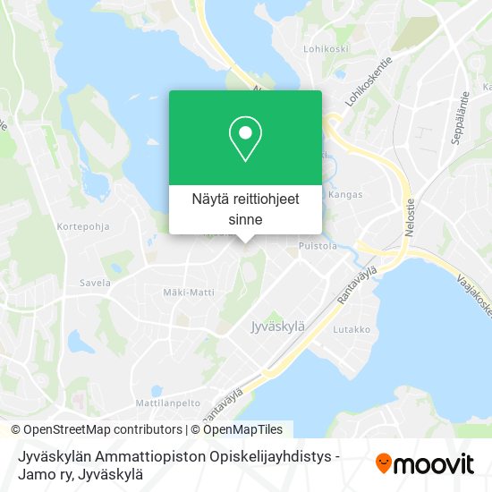 Jyväskylän Ammattiopiston Opiskelijayhdistys - Jamo ry kartta