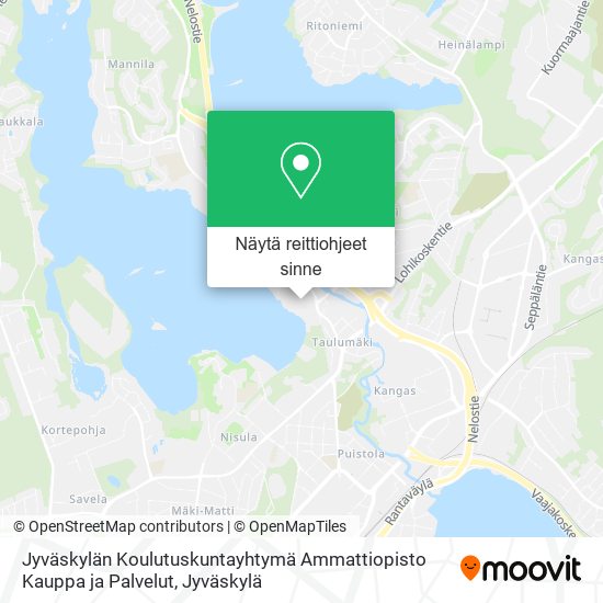 Jyväskylän Koulutuskuntayhtymä Ammattiopisto Kauppa ja Palvelut kartta