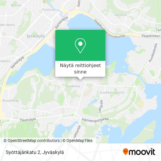 Syöttäjänkatu 2 kartta