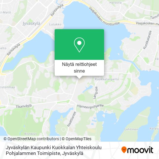 Jyväskylän Kaupunki Kuokkalan Yhteiskoulu Pohjalammen Toimipiste kartta