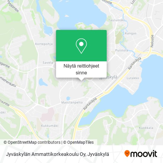 Jyväskylän Ammattikorkeakoulu Oy kartta