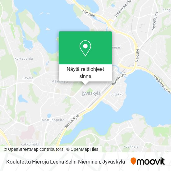 Koulutettu Hieroja Leena Selin-Nieminen kartta
