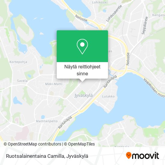 Ruotsalainentaina Camilla kartta