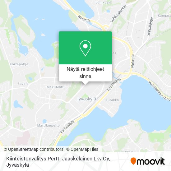 Kiinteistönvälitys Pertti Jääskeläinen Lkv Oy kartta