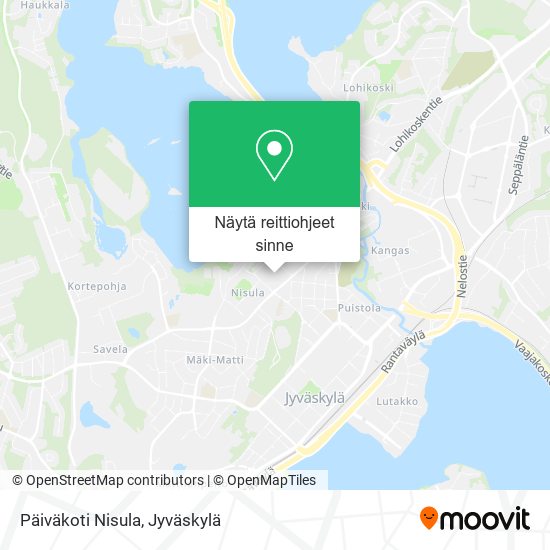 Päiväkoti Nisula kartta