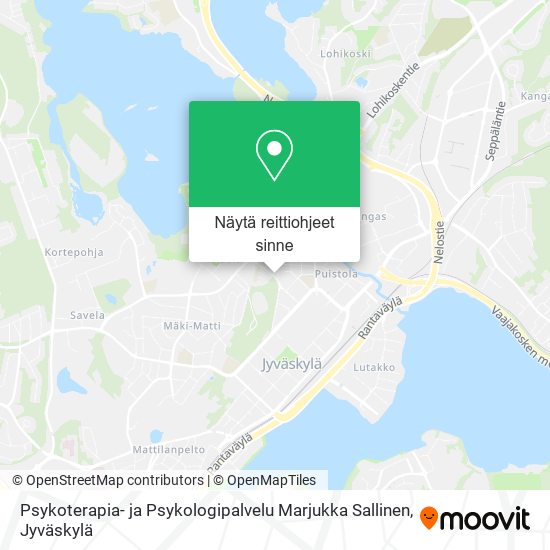 Psykoterapia- ja Psykologipalvelu Marjukka Sallinen kartta