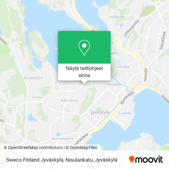 Sweco Finland Jyväskylä, Nisulankatu kartta