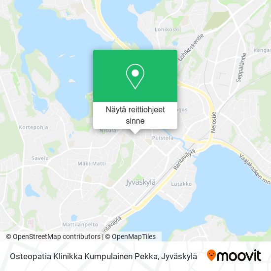 Osteopatia Klinikka Kumpulainen Pekka kartta