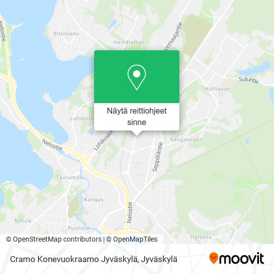 Cramo Konevuokraamo Jyväskylä kartta