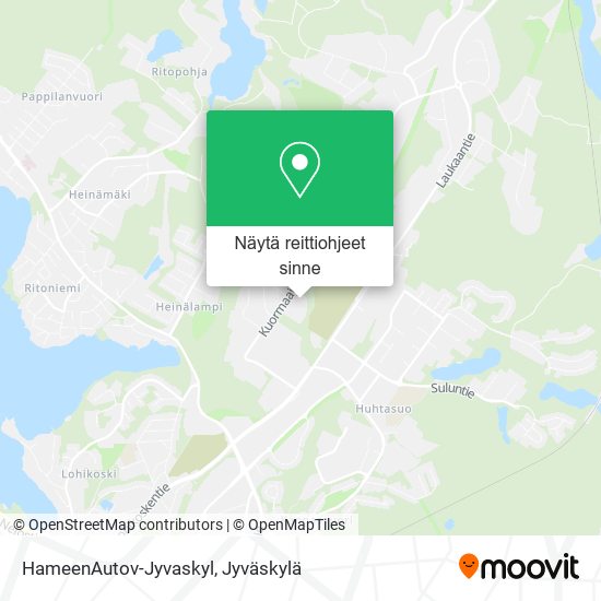 HameenAutov-Jyvaskyl kartta