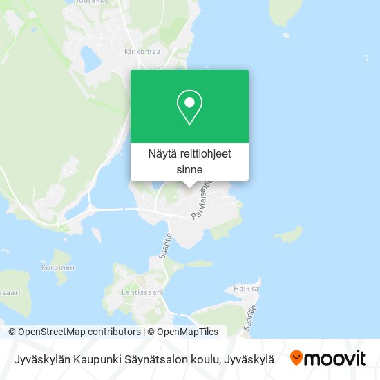 Jyväskylän Kaupunki Säynätsalon koulu kartta