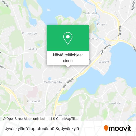 Jyväskylän Yliopistosäätiö Sr kartta