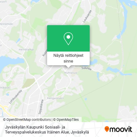 Jyväskylän Kaupunki Sosiaali- ja Terveyspalvelukeskus Itäinen Alue kartta