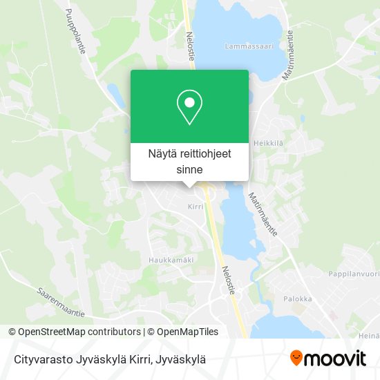 Cityvarasto Jyväskylä Kirri kartta