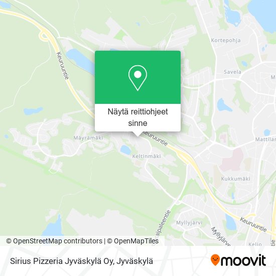 Sirius Pizzeria Jyväskylä Oy kartta