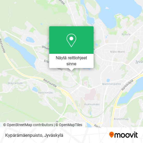 Kypärämäenpuisto kartta