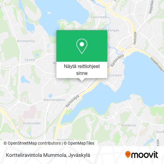 Kortteliravintola Mummola kartta
