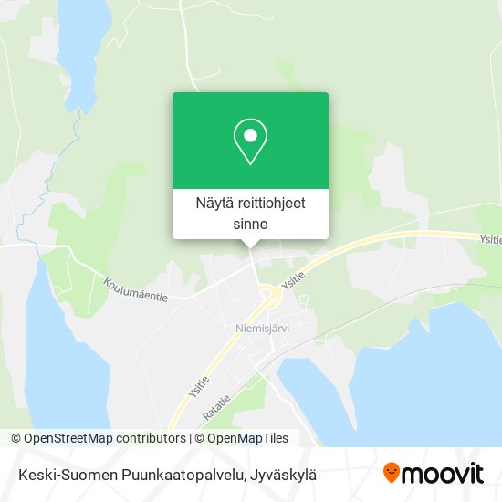 Keski-Suomen Puunkaatopalvelu kartta