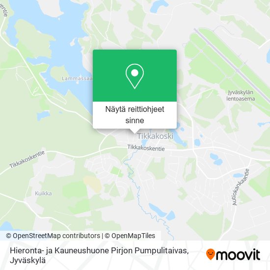 Hieronta- ja Kauneushuone Pirjon Pumpulitaivas kartta