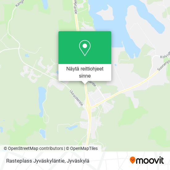 Rasteplass Jyväskyläntie kartta