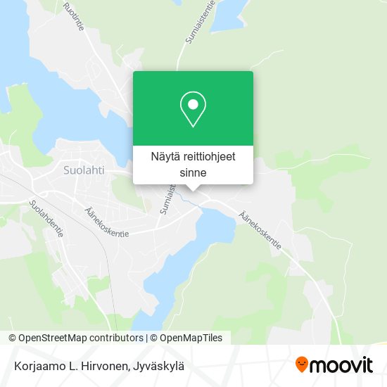 Korjaamo L. Hirvonen kartta