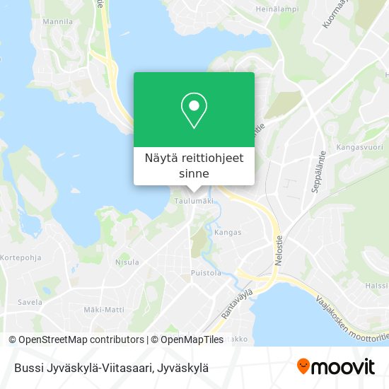 Bussi Jyväskylä-Viitasaari kartta