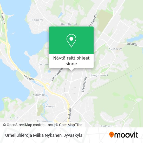 Urheiluhieroja Miika Nykänen kartta