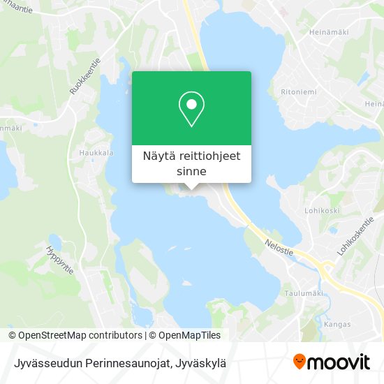 Jyvässeudun Perinnesaunojat kartta