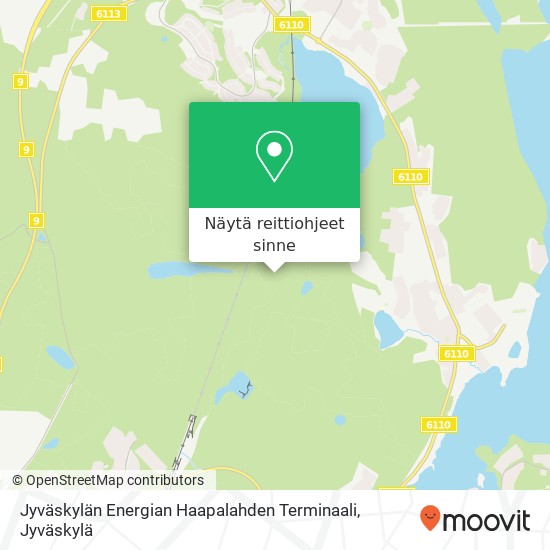 Jyväskylän Energian Haapalahden Terminaali kartta