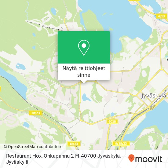 Restaurant Hox, Onkapannu 2 FI-40700 Jyväskylä kartta