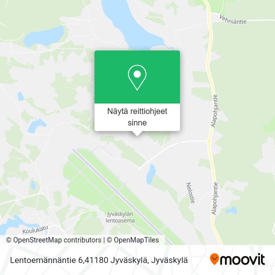 Lentoemännäntie 6,41180 Jyväskylä kartta