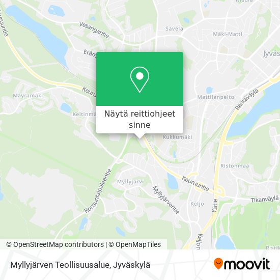 Myllyjärven Teollisuusalue kartta