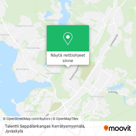 Talentti Seppälänkangas Kerrätysmyymälä kartta
