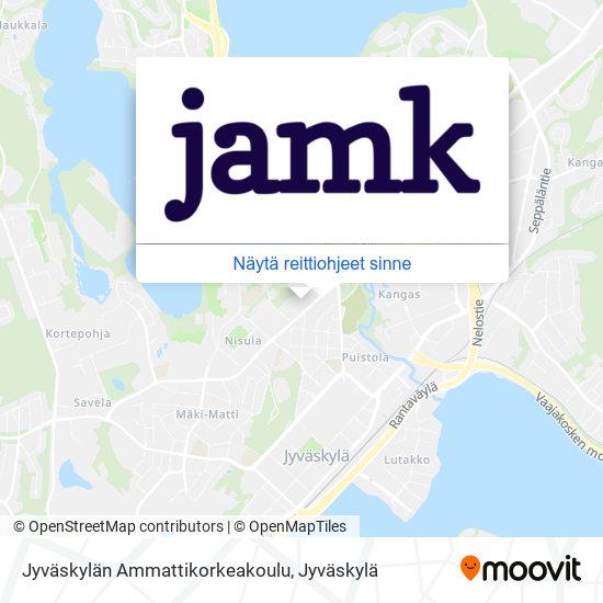 Jyväskylän Ammattikorkeakoulu kartta