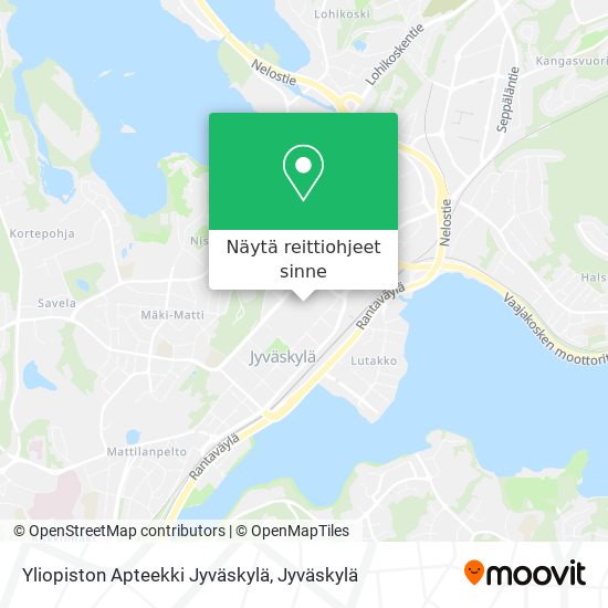 Yliopiston Apteekki Jyväskylä kartta