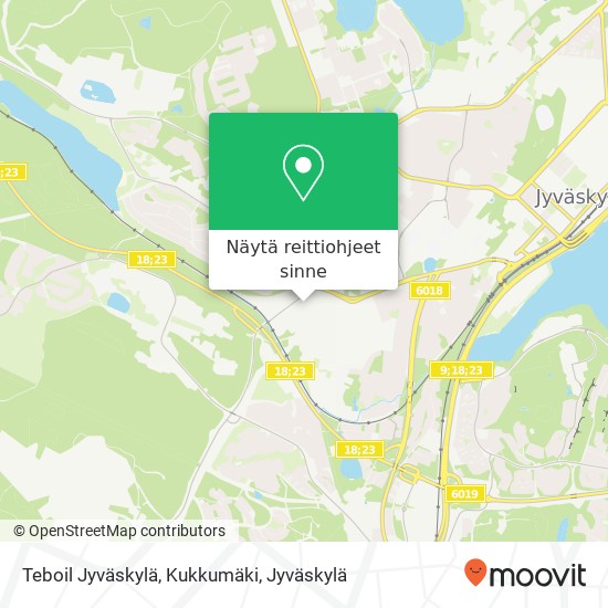 Teboil Jyväskylä, Kukkumäki kartta