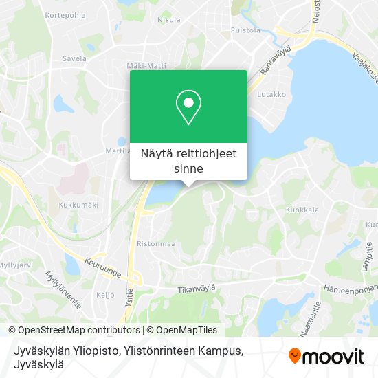Jyväskylän Yliopisto, Ylistönrinteen Kampus kartta