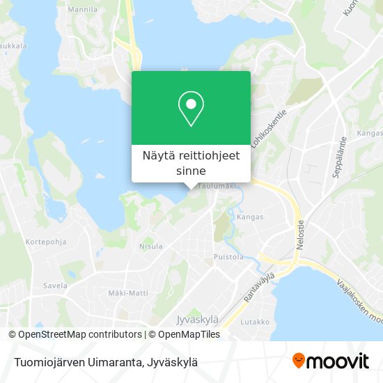 Tuomiojärven Uimaranta kartta