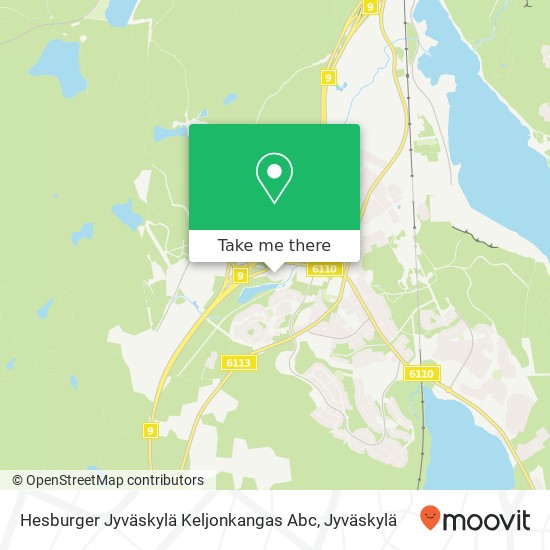 Hesburger Jyväskylä Keljonkangas Abc kartta