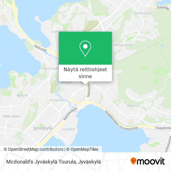 Mcdonald's Jyväskylä Tourula kartta