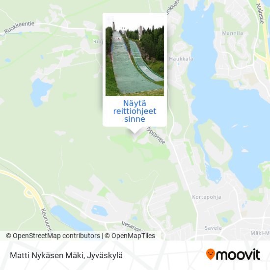 Matti Nykäsen Mäki kartta