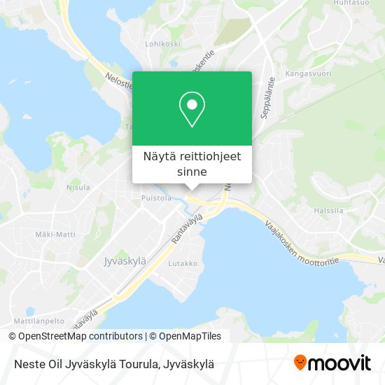 Neste Oil Jyväskylä Tourula kartta