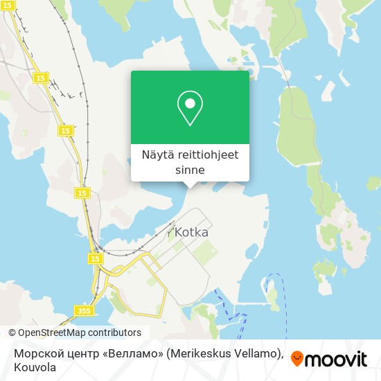 Морской центр «Велламо» (Merikeskus Vellamo) kartta