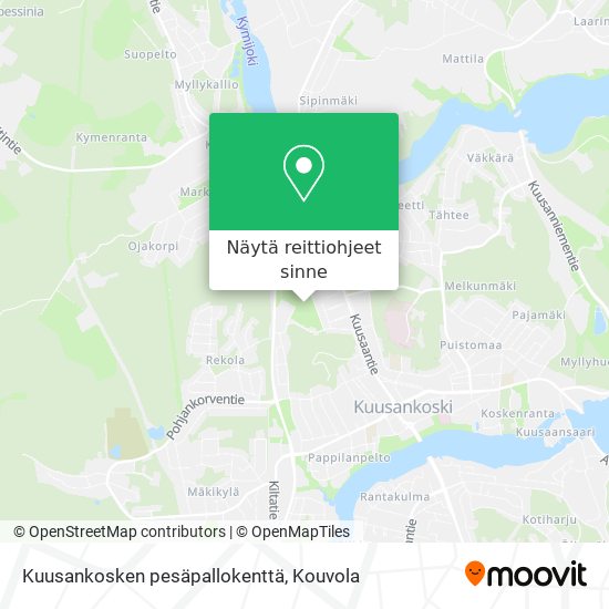 Kuusankosken pesäpallokenttä kartta