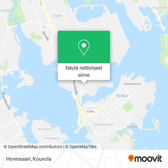 Kuinka päästä kohteeseen Hovinsaari paikassa Kotka kulkuvälineellä Bussi?