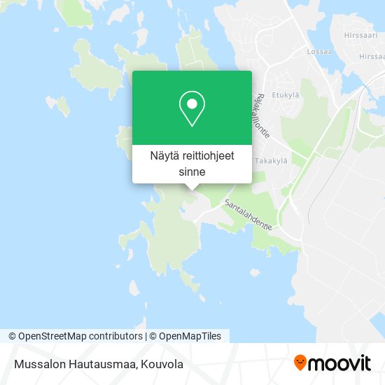 Mussalon Hautausmaa kartta