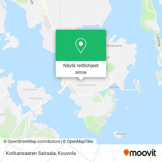 Kotkansaaren Sairaala kartta
