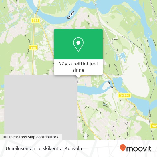 Urheilukentän Leikkikenttä kartta